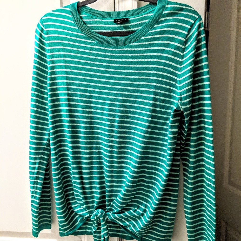 NWT Talbots - Striped Tie Shirt